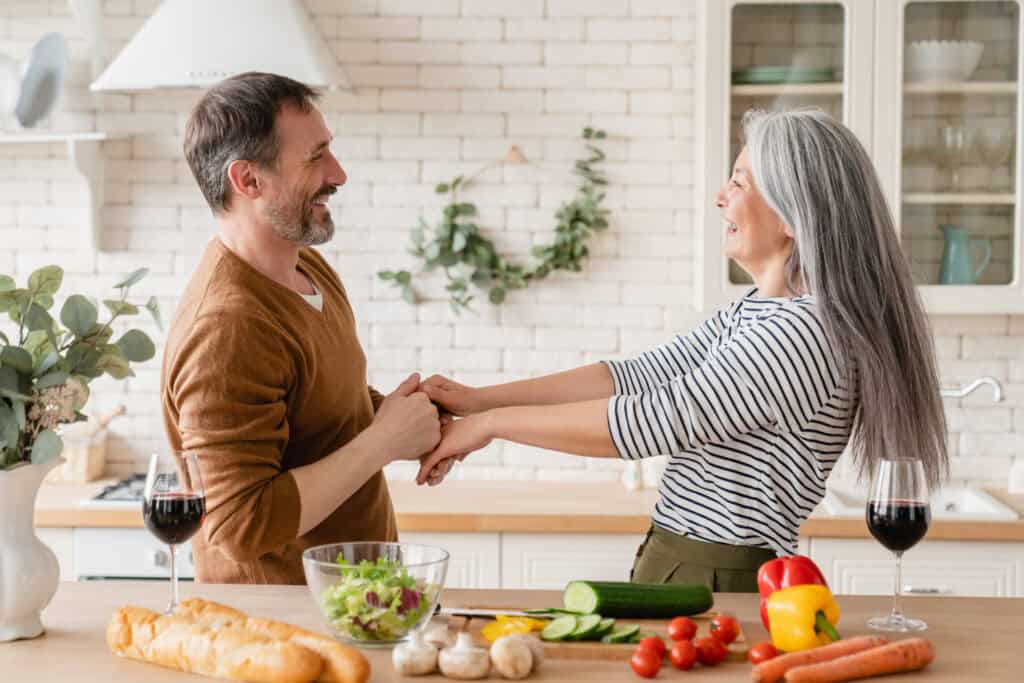 Cheerful Mature Middle-Aged Couple